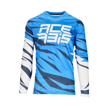 Camiseta de motocross Acerbis MX J-WINDY FOUR VENTED 2023 - Blanco / Azul