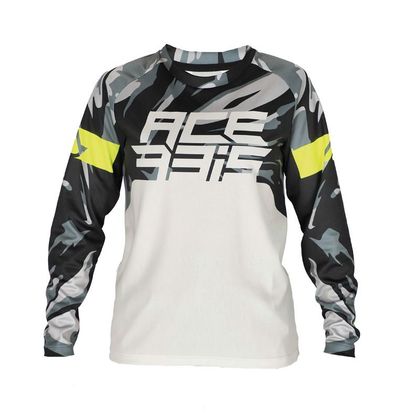 Camiseta de motocross Acerbis MX J-KID FOUR - Gris / Negro Ref : AE3628 