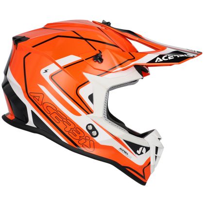 Casque cross Acerbis LINEAR 22.06 GRAPHIC 2026 - Orange / Blanc