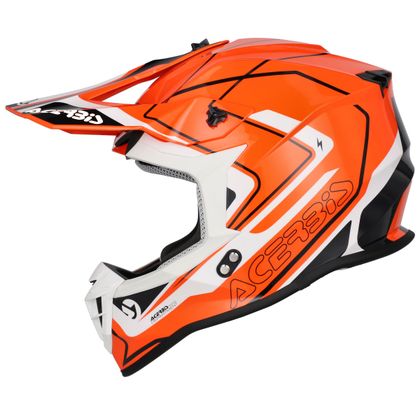 Casque cross Acerbis LINEAR 22.06 GRAPHIC 2026 - Orange / Blanc