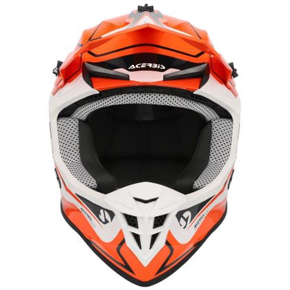 Casque cross Acerbis LINEAR 22.06 GRAPHIC 2026 - Orange / Blanc