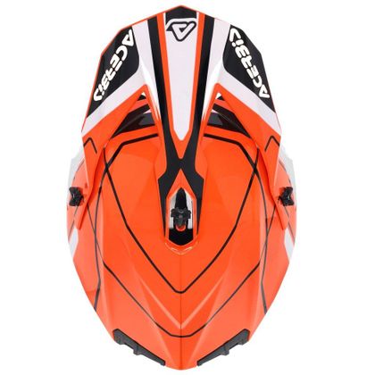 Casque cross Acerbis LINEAR 22.06 GRAPHIC 2026 - Orange / Blanc