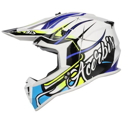 Casque cross Acerbis LINEAR 22.06 GRAPHIC 2026 - Blanc / Bleu