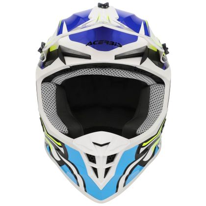 Casque cross Acerbis LINEAR 22.06 GRAPHIC 2026 - Blanc / Bleu