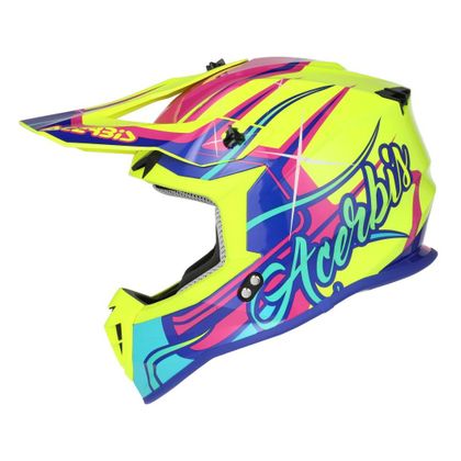 Casque cross Acerbis LINEAR 22.06 GRAPHIC 2026 - Jaune / Rose