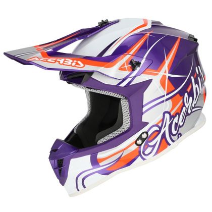 Casque cross Acerbis LINEAR 22.06 GRAPHIC 2026 - Violet / Blanc Ref : AE6733 