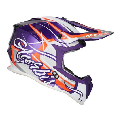 Casque cross Acerbis LINEAR 22.06 GRAPHIC 2026 - Violet / Blanc
