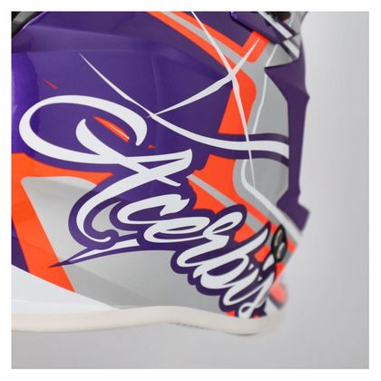 Casque cross Acerbis LINEAR 22.06 GRAPHIC 2026 - Violet / Blanc