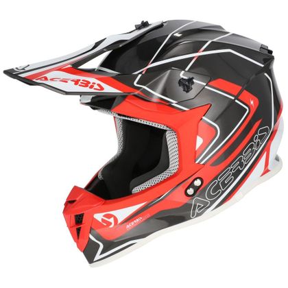 Casque cross Acerbis LINEAR 22.06 GRAPHIC 2026 - Gris / Rouge Ref : AE6735 