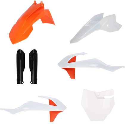 Acerbis Full Plastic kit - White / Orange