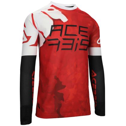 Maillot cross Acerbis J-WINDY VENT WATERMARK 2024 - Rosso / Bianco Ref : AE5394 