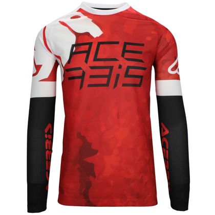Maillot cross Acerbis J-WINDY VENT WATERMARK 2024 - Rouge / Blanc