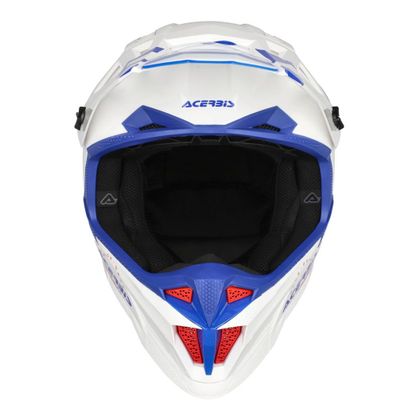 Casque cross Acerbis T711 2026 - Blanc / Bleu