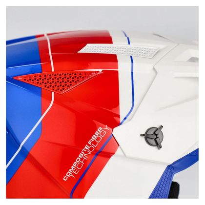 Casque cross Acerbis T711 2026 - Blanc / Bleu
