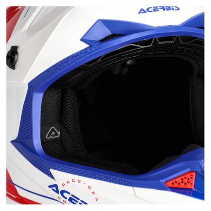 Casque cross Acerbis T711 2026 - Blanc / Bleu