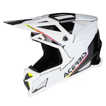 Casque cross Acerbis T711 2026 - Blanc / Noir Ref : AE6713 