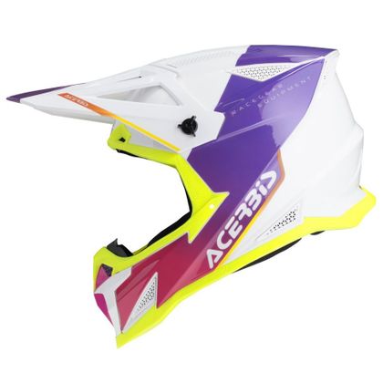 Casque cross Acerbis T711 2026 - Blanc / Violet