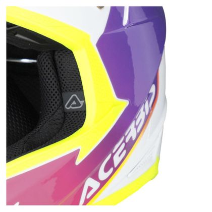Casque cross Acerbis T711 2026 - Blanc / Violet
