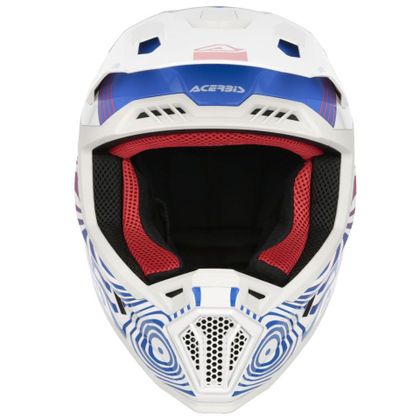 Casque cross Acerbis WHOOPS - GRAPHIC 2026 - Blanc / Bleu