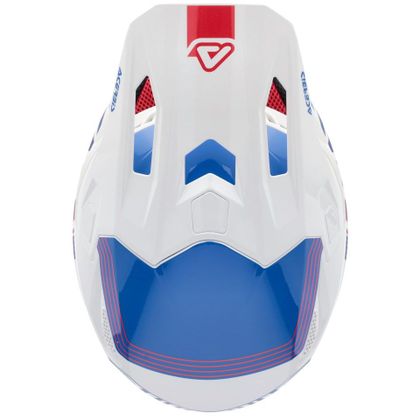 Casque cross Acerbis WHOOPS - GRAPHIC 2026 - Blanc / Bleu
