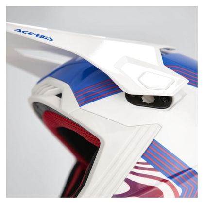 Casque cross Acerbis WHOOPS - GRAPHIC 2026 - Blanc / Bleu