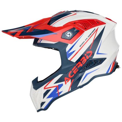 Casque cross Acerbis AIRSTRIKE-X 2026 - Blanc / Bleu