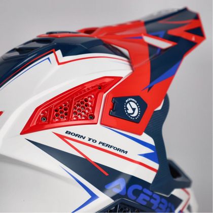 Casque cross Acerbis AIRSTRIKE-X 2026 - Blanc / Bleu