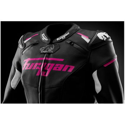 Blouson Furygan RAPTOR LADY - Noir / Rose