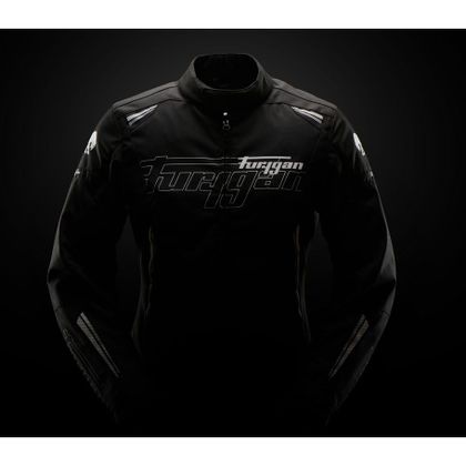 Jachetă Moto Furygan AGATA - Negru / Alb