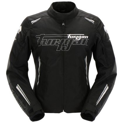 Jachetă Moto Furygan AGATA - Negru / Alb