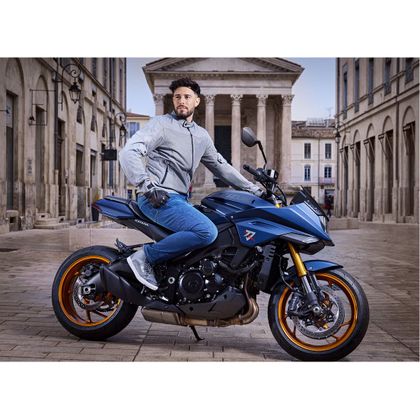 Jean Furygan D12 X KEVLAR® - Straight - Bleu