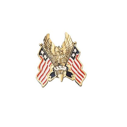emblema Highway Hawk Adesivo Doppio bandiera degli Stati Uniti universale