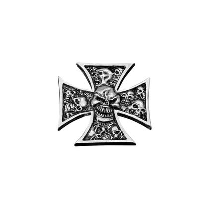emblema Highway Hawk Adesivo Croce di Malta e Teschio universale