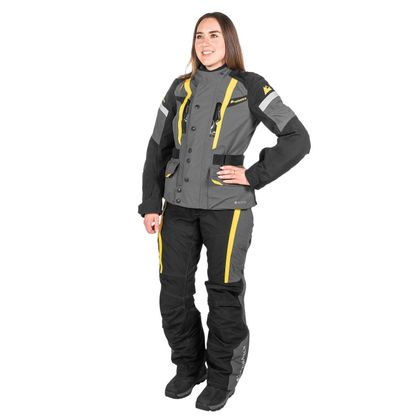 Touratech WEATHERTRACK STANDARD WOMEN Rain jacket - Grey / Yellow
