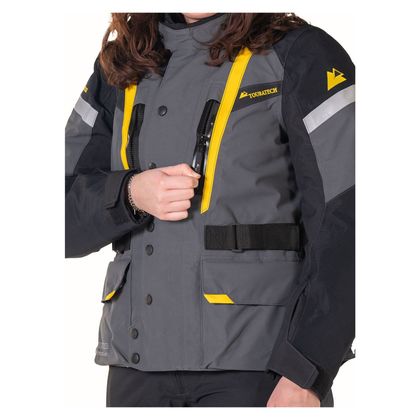 Touratech WEATHERTRACK STANDARD WOMEN Rain jacket - Grey / Yellow