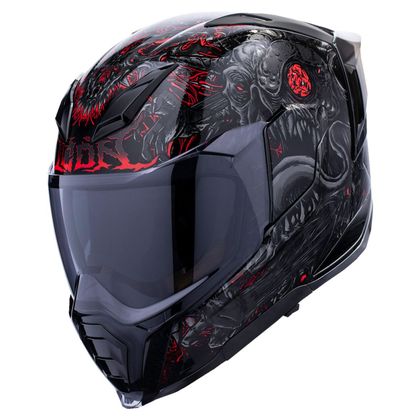 Casque intégral Icon ULTRAFLITE MISANTHROPE - Noir / Rouge Ref : IC0913 