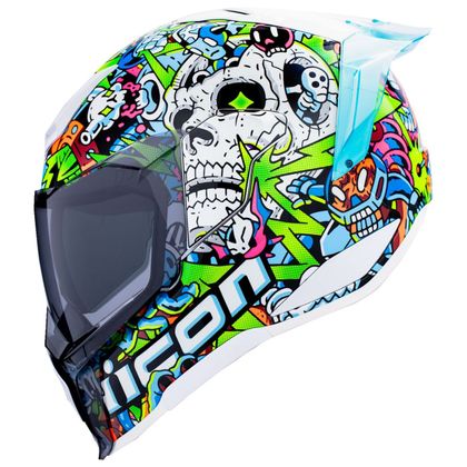 Icon ULTRAFLITE DOODLE 3 Integraalhelm - Wit / Veelkleurig