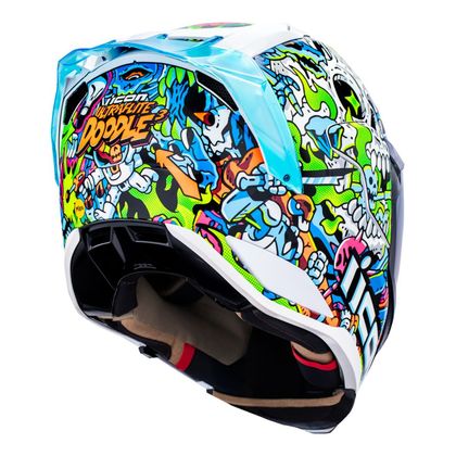 Icon ULTRAFLITE DOODLE 3 Integraalhelm - Wit / Veelkleurig