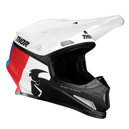 Casque cross Thor SECTOR - RACER - WHITE RED BLUE 2021 Ref : TO2592 