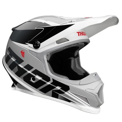 Casque cross Thor SECTOR - FADER - BLACK WHITE 2023 Ref : TO2594 