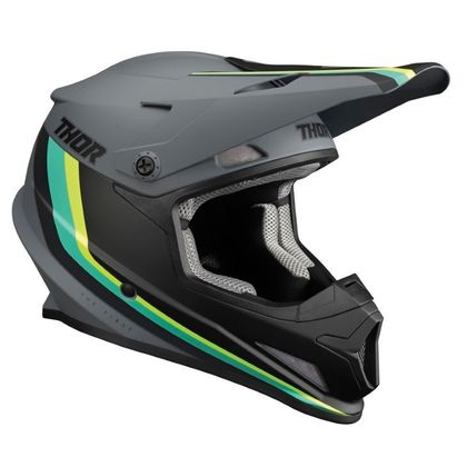 Casque cross Thor SECTOR - MIPS - RUNNER GRAY TEAL 2023 Ref : TO2780 