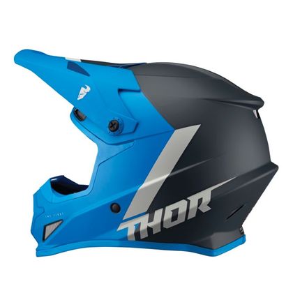 Casco de motocross Thor SECTOR - CHEV - BLUE LIGHT GRAY 2023