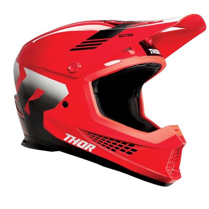Casque cross Thor SECTOR 2 CARV 2023 - Rouge / Blanc Ref : TO2942 