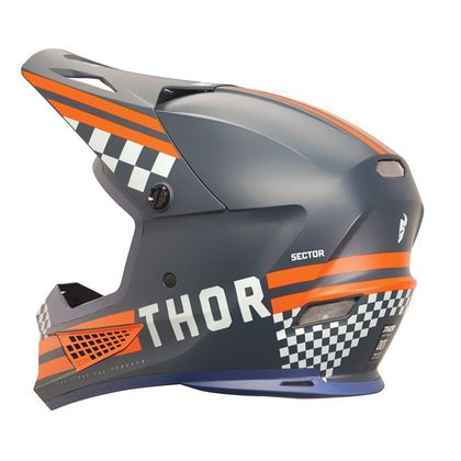 Casco de motocross Thor SECTOR 2 CMBT 2023 - Azul / Naranja