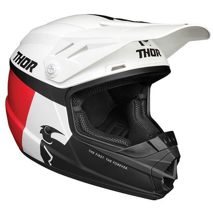 Casque cross Thor YOUTH SECTOR - RACER - WHITE BLUE RED Ref : TO2606 