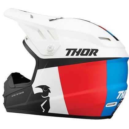 Casco de motocross Thor YOUTH SECTOR - RACER - WHITE BLUE RED