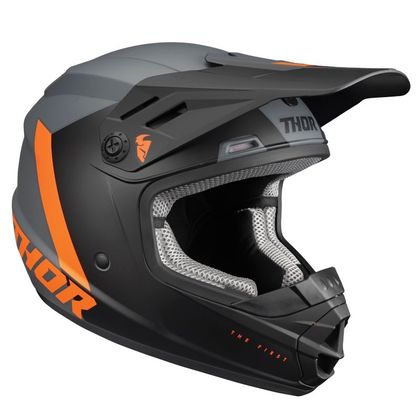 Casque cross Thor SECTOR - CHEV - CHARCOAL ORANGE ENFANT Ref : TO2793 