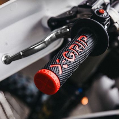 Poignées de guidon X-GRIP GRIPS LOCK Universel - Rouge