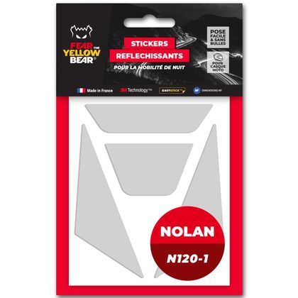 Stickers Réfléchissants Fear The Yellow Bear REPLICA Nolan N 120-1 - Blanc Ref : FYB0038 