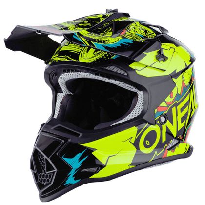 Casque cross O'Neal 2 SRS - YOUTH VILLAIN - NEON YELLOW GLOSSY Ref : OL1260 